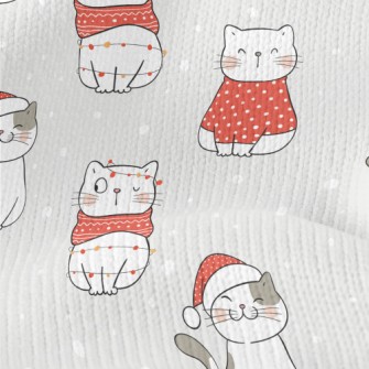 Warm Winter Christmas Kitten Stretch Jersey