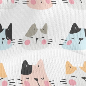 Blushing Big-faced Cat Stretch Jersey