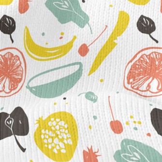 Line Art Fruit Stretch Jersey