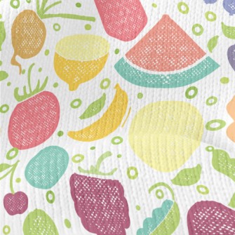 Mesh Colorful Fruits Stretch Jersey