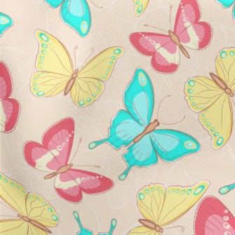 Tricolor Elegant Butterfly Lightweight Cotton Poplin