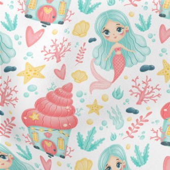 Mysterious Color Mermaid Lightweight Cotton Poplin