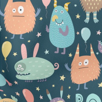Funny Expression Little Monste Lightweight Cotton Poplin