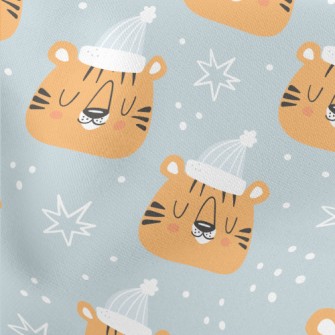 Good Night Sleeping Tiger Lightweight Cotton Poplin
