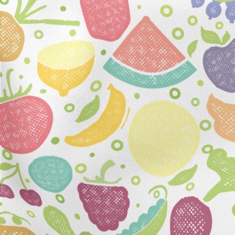 Mesh Colorful Fruits Lightweight Cotton Poplin
