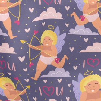 Cupid, The Playful God Of Love Lightweight Cotton Poplin