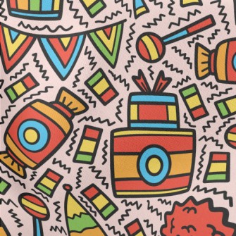 Happy Birthday Party Lightweight Cotton Poplin