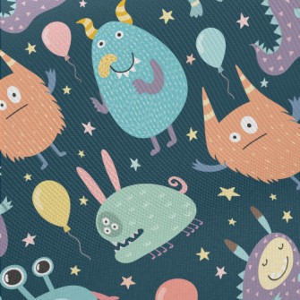 Funny Expression Little Monste Midweight Cotton Poplin
