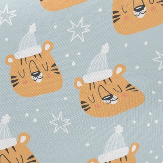 Good Night Sleeping Tiger Midweight Cotton Poplin