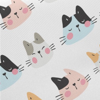 Blushing Big-faced Cat Midweight Cotton Poplin