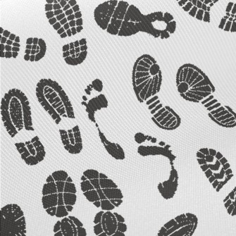 Sports Shoe Prints And Footpri Midweight Cotton Poplin