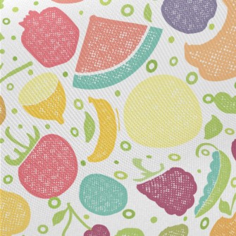Mesh Colorful Fruits Midweight Cotton Poplin