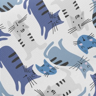 Nordic Upside Down Cat Midweight Cotton Poplin