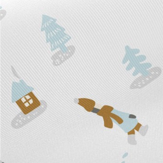 Playing In The Snow And Skiing Midweight Cotton Poplin