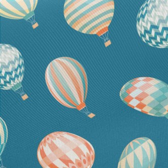 Geometric Simple Hot Air Ballo Midweight Cotton Poplin