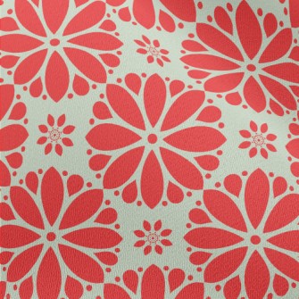 Cartoon Red Flowers Chiffon