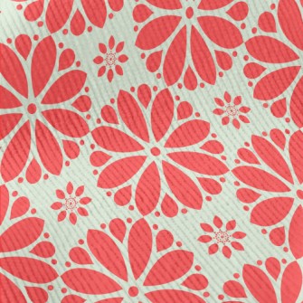 Cartoon Red Flowers Standard Corduroy