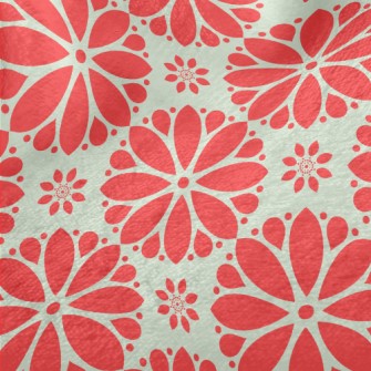 Cartoon Red Flowers Minky