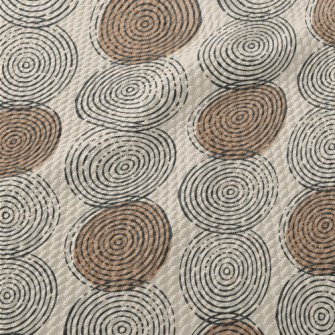 Hand Drawn Circular Pattern Birdseye Piqué
