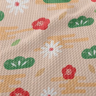 Hand Drawn Japanese Pattern Birdseye Piqué