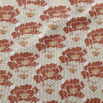 Beautiful Red And White Lily Birdseye Piqué
