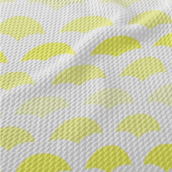 Yellow Geometric Semicircle Birdseye Piqué