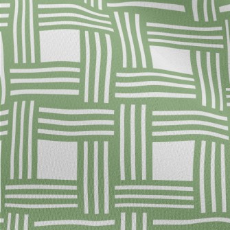 Green Woven Plaid Chiffon
