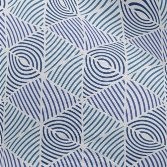 Blue Line Pattern Chiffon