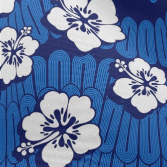 White Hawaiian Flowers Chiffon