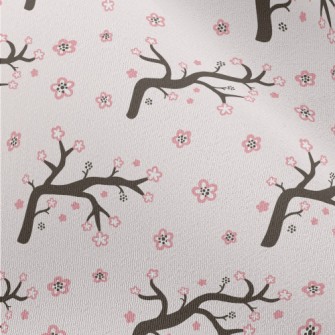 Cartoon Cherry Blossom Branche Chiffon