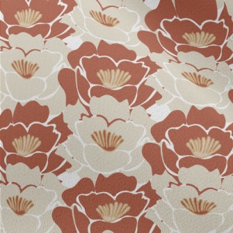Beautiful Red And White Lily Chiffon
