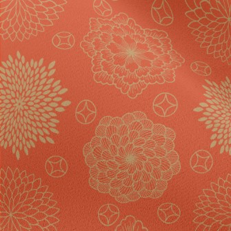 Japanese Style Gorgeous Flower Chiffon