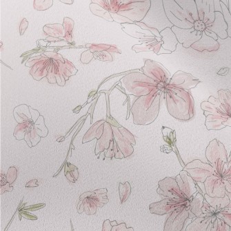 Hand Drawn Watercolor Cherry B Chiffon