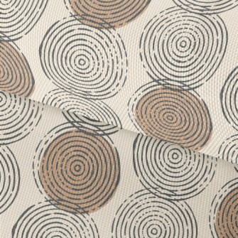 Hand Drawn Circular Pattern Waterproof Oxford