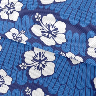 White Hawaiian Flowers Waterproof Oxford