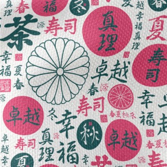 Japanese Kanji Decoration Waterproof Canvas