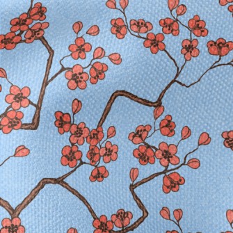 Watercolor Cherry Blossom Patt Waterproof Canvas