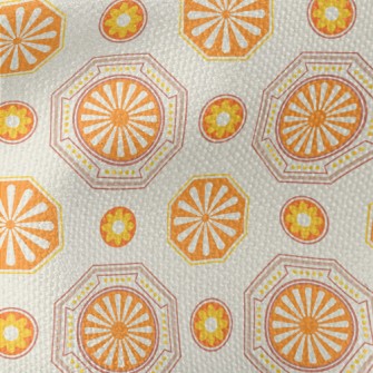 Orange Korean Pattern Waterproof Canvas