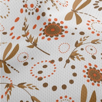 Dragonfly And Branch Athletic Mesh Flat Back