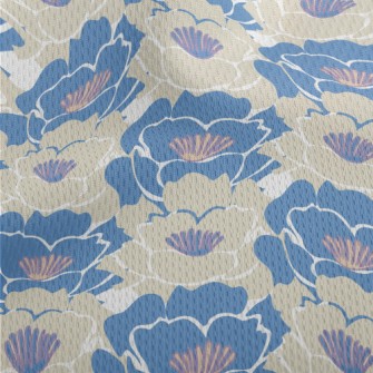 Abstract Lily Pattern Athletic Mesh Flat Back