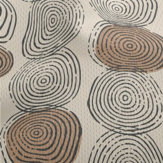 Hand Drawn Circular Pattern Athletic Mesh Flat Back