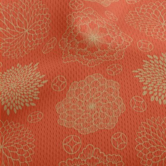 Japanese Style Gorgeous Flower Athletic Mesh Flat Back