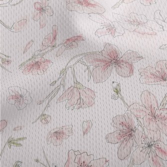 Hand Drawn Watercolor Cherry B Athletic Mesh Flat Back