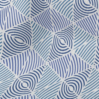 Blue Line Pattern Terry