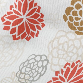 Hand Drawn Japanese Flowers Terry