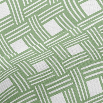 Green Woven Plaid Performance Linen