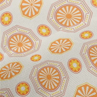 Orange Korean Pattern Performance Linen
