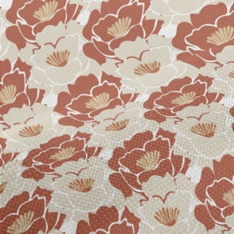 Beautiful Red And White Lily Performance Linen