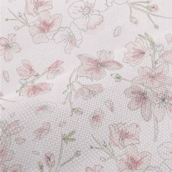 Hand Drawn Watercolor Cherry B Performance Linen