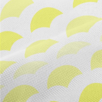 Yellow Geometric Semicircle Performance Linen